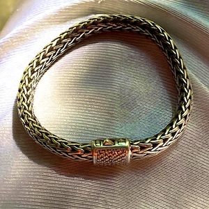 John hardy 18k 925 bracelet diamond clasp